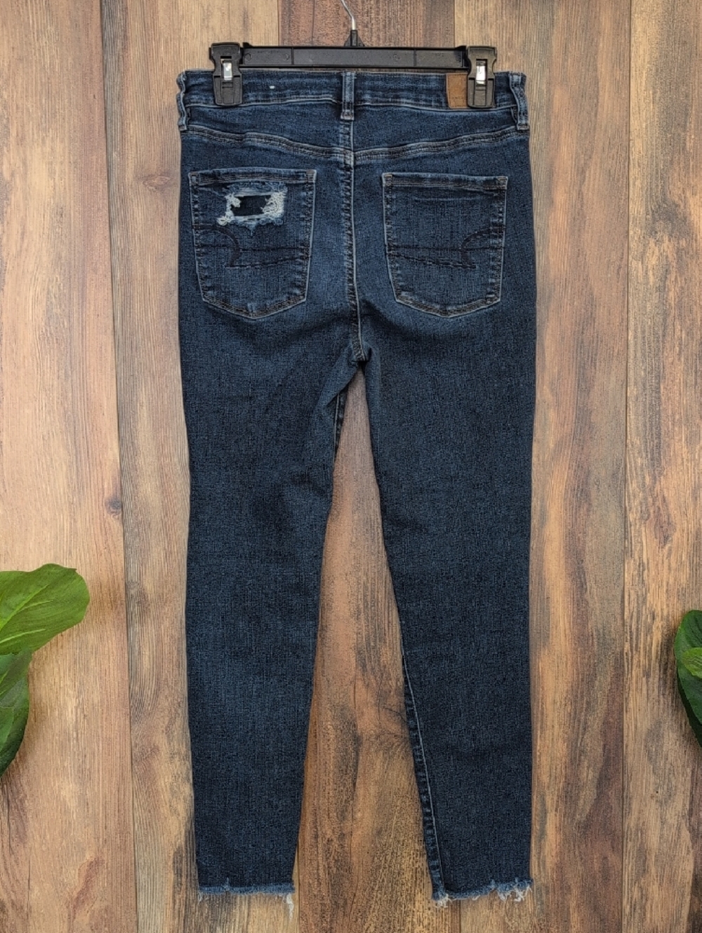 American Eagle Distressed Super Hi Rise Jegging Crop Jeans 8 Reg     Q223